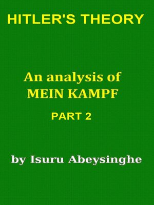 cover image of Hitler's Theory--An Analysis of Mein Kampf (Part 2)